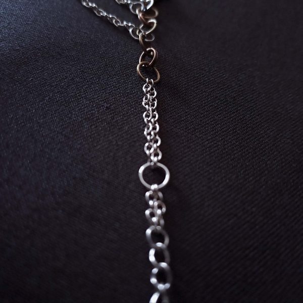 Mixed Metal Bracelet with Chains and Rings - Image 6