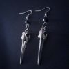 Birdskull Earrings - Black Glass & Small Ring - Image 3