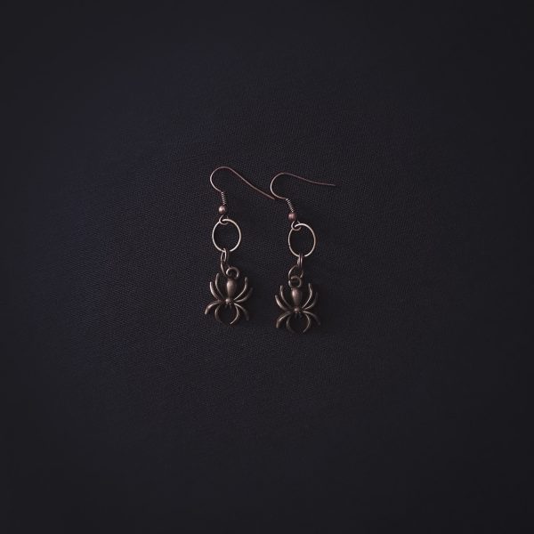 bronze-spider-earrings-alternative-gothic