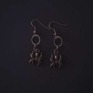 bronze-spider-earrings-alternative-gothic