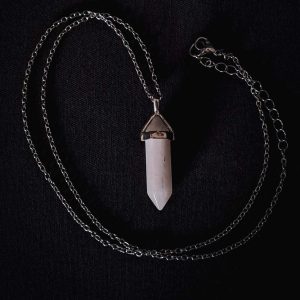 Crystal Point Pendant - Snow Quartz