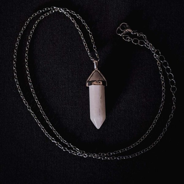 Crystal Point Pendant - Snow Quartz