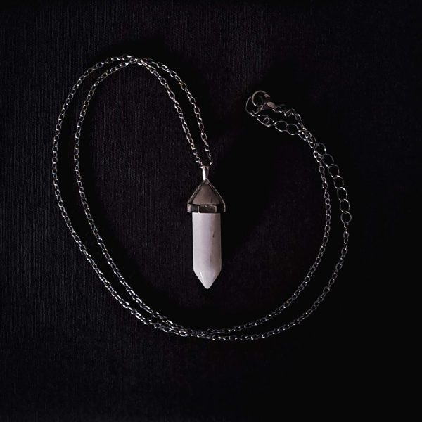 Crystal Point Pendant - Snow Quartz - Image 3