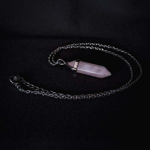 Crystal Point Pendant - Rose Quartz