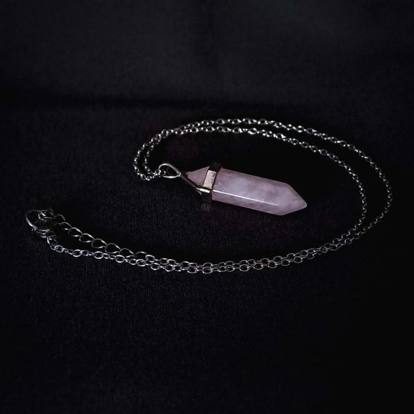 Crystal Point Pendant - Rose Quartz