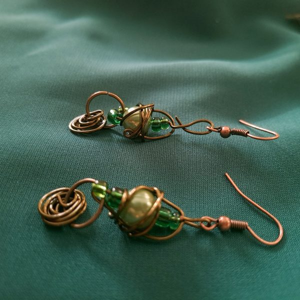 Green Vine Earrings - Image 4