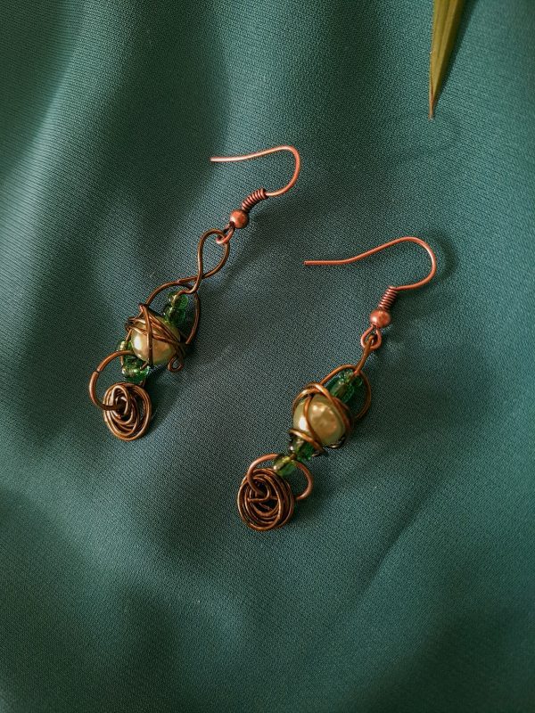 Green Vine Earrings - Image 6
