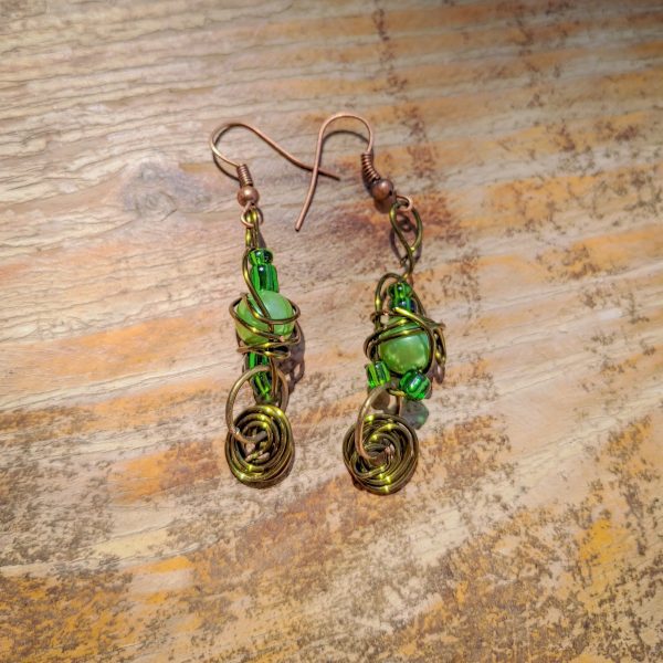 Green Vine Earrings - Image 5