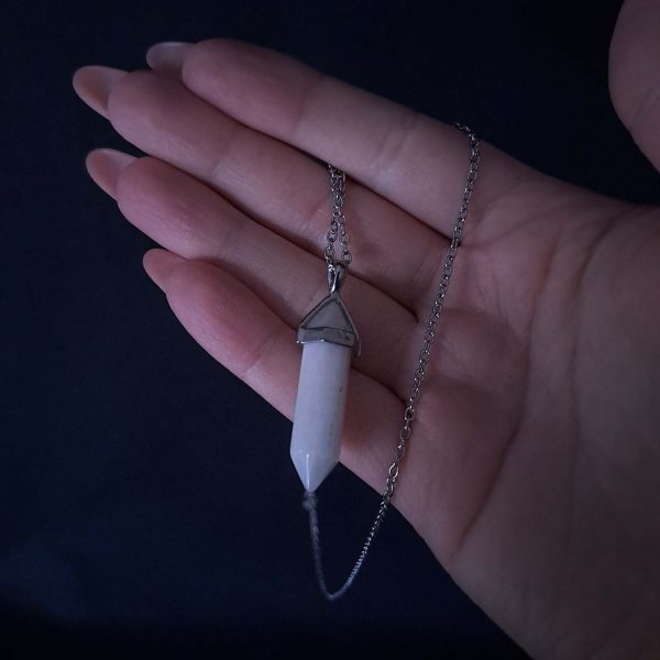 Crystal Point Pendant - Snow Quartz - Image 6