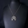 Skeleton Ribcage Pendant Necklace - Image 3