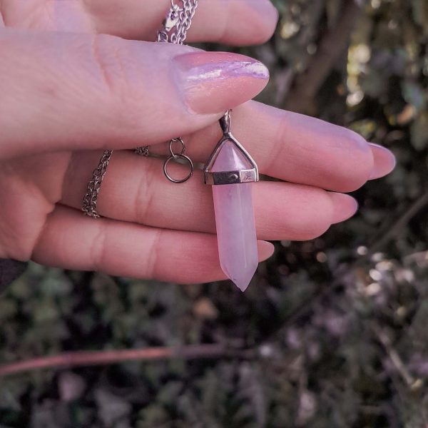 Crystal Point Pendant - Rose Quartz - Image 7