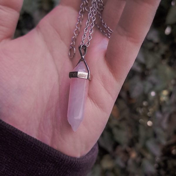 Crystal Point Pendant - Rose Quartz - Image 6