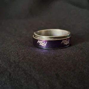 Rotating Purple Tribal Ring