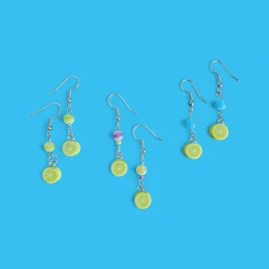 Lemon Slice Earrings - Colorful