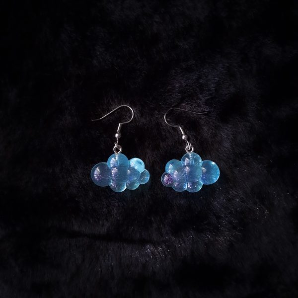 Cloud Earrings - Blue - Image 6