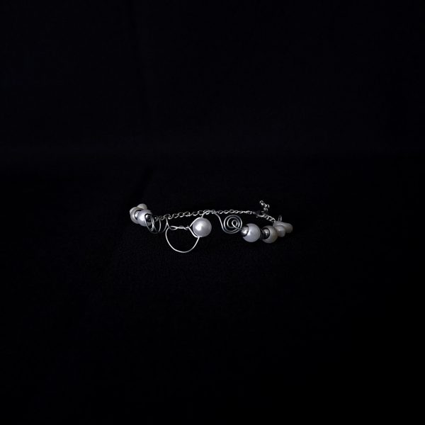Wire Wrap Pearl Bracelet - Mixed Pearls - Image 8