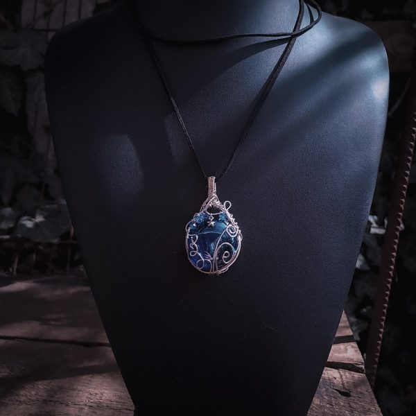 Sky Stone Pendant - Light Gold with Star Charm - Image 9