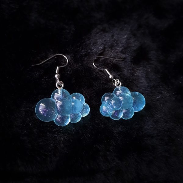 Cloud Earrings - Blue - Image 5