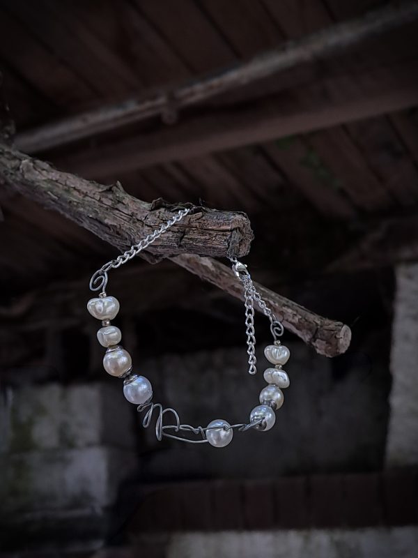 Wire Wrap Pearl Bracelet - Mixed Pearls - Image 9