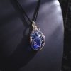 Sky Stone Pendant - Light Gold with Star Charm - Image 12