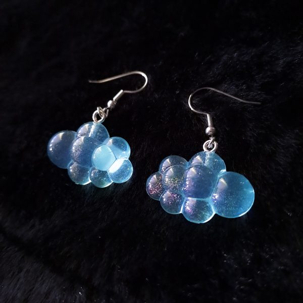 Cloud Earrings - Blue - Image 4