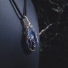 Sky Stone Pendant - Light Gold with Star Charm - Image 3