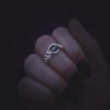 Swirly Silver Ring with Light Blue Stone - Image 7