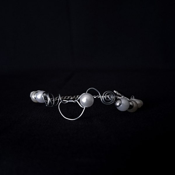 Wire Wrap Pearl Bracelet - Mixed Pearls - Image 7