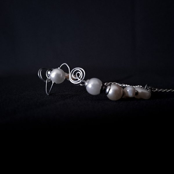 Wire Wrap Pearl Bracelet - Mixed Pearls - Image 3
