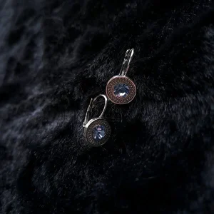 Indigo Crystal Stone Earrings