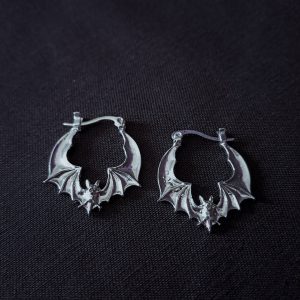 Bat Hoop Earrings