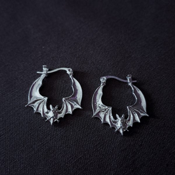 Bat Hoop Earrings