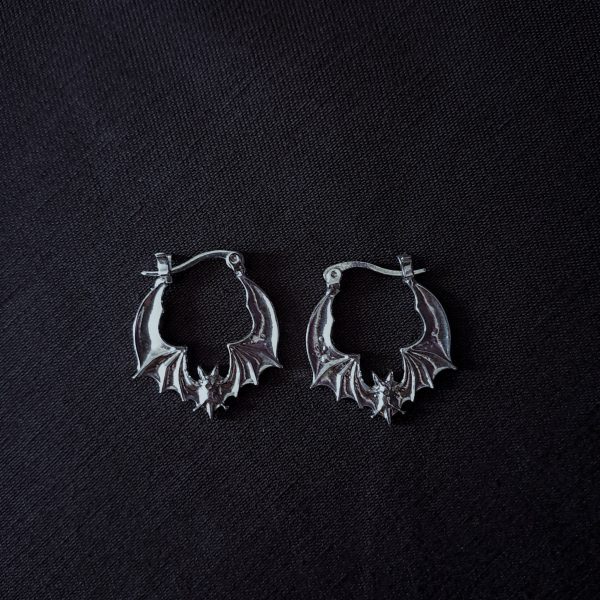 Bat Hoop Earrings - Image 4