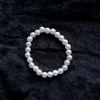 Beaded Pearl Bracelet - 6mm - Warm White