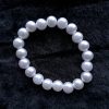 Beaded Pearl Bracelet - 8mm - Cold White - Image 3