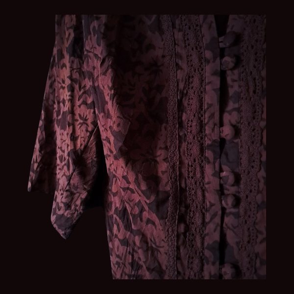 Brown Floral Lace Shirt - Image 4