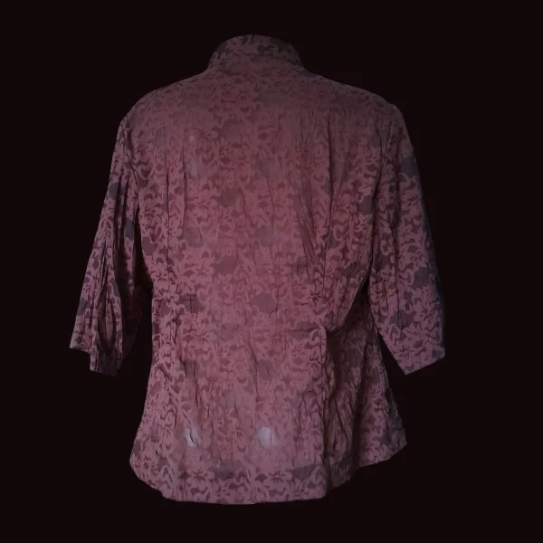 Brown Floral Lace Shirt - Image 8