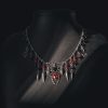 Gothic Red Drops Necklace - "Vein of Time" - Image 2