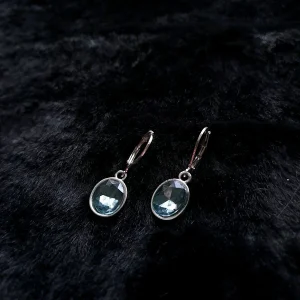 Green Crystal Stone - Earrings