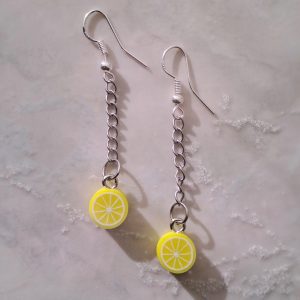 Lemon Slice Earrings - Chain