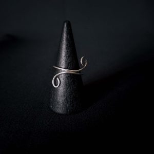 Minimalist Spiral Ring - "Cloudwave"