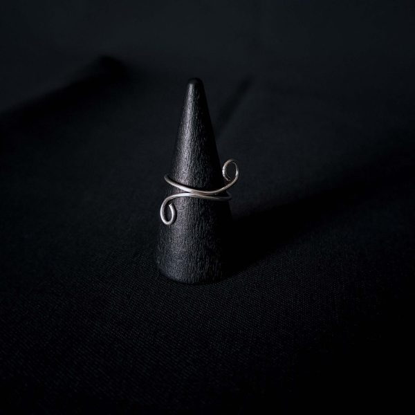 Minimalist Spiral Ring - "Cloudwave" - Image 4