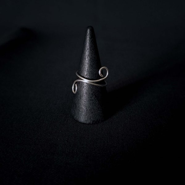 Minimalist Spiral Ring - "Cloudwave" - Image 3