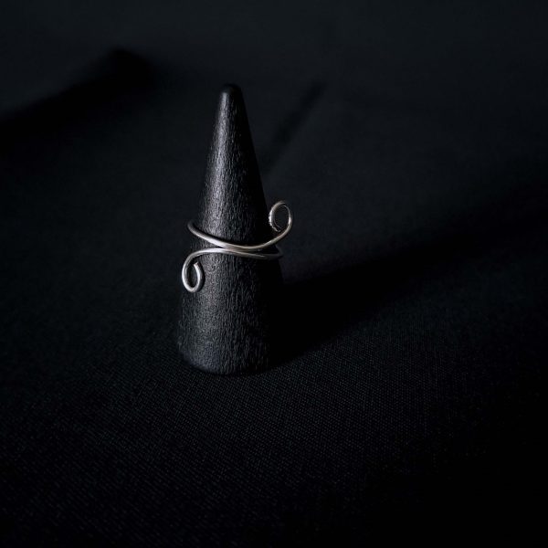 Minimalist Spiral Ring - "Cloudwave" - Image 2