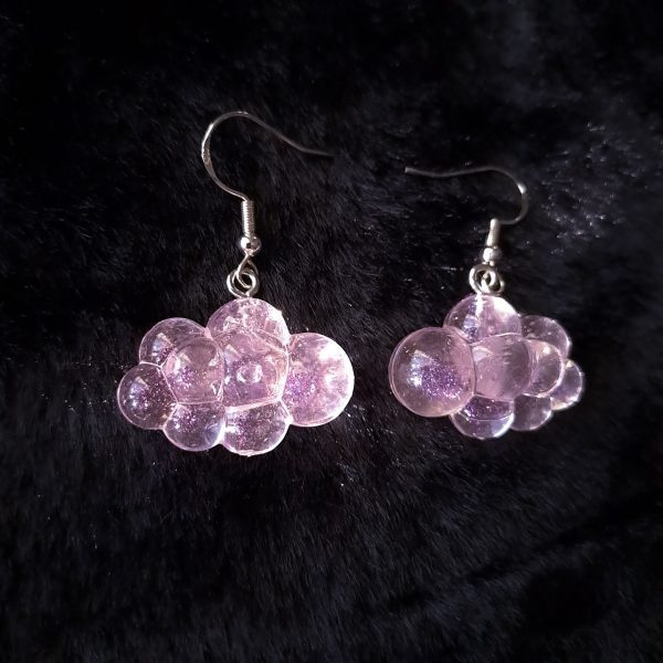 Cloud Earrings - Pink - Image 5