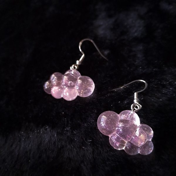 Cloud Earrings - Pink - Image 3