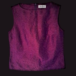 100% Silk Purple Sleeveless Top