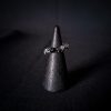 Wire Wrapped Silver Ring - "Triple of the Night Wren" - Image 13