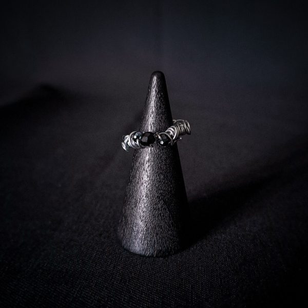 Wire Wrapped Silver Ring - "Triple of the Night Wren" - Image 13