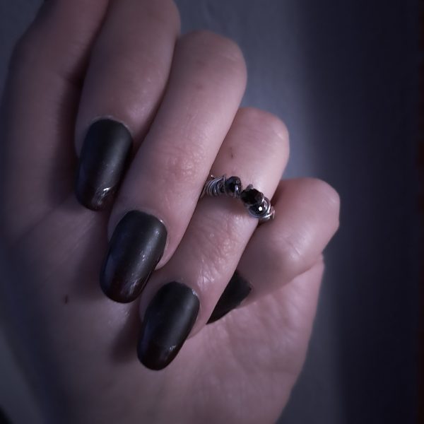 Wire Wrapped Silver Ring - "Triple of the Night Wren" - Image 2